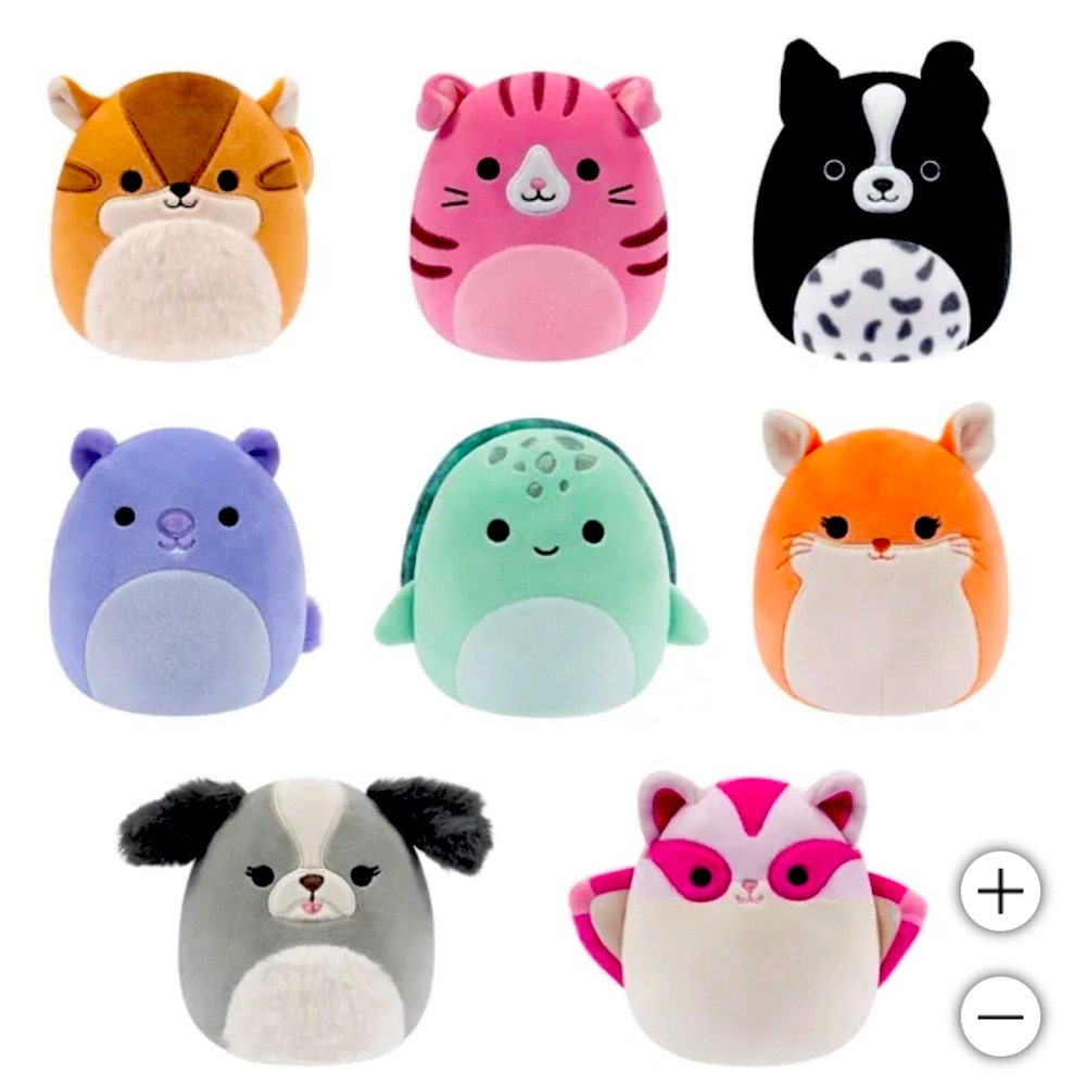 Squishmallows 5" Mini Plush 8-pack, Assorted (Critters)